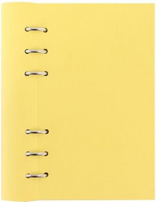 Tervező, naptár és füzet betéttel, A5, FILOFAX "Clipbook Classic Pastel", pasztellsárga